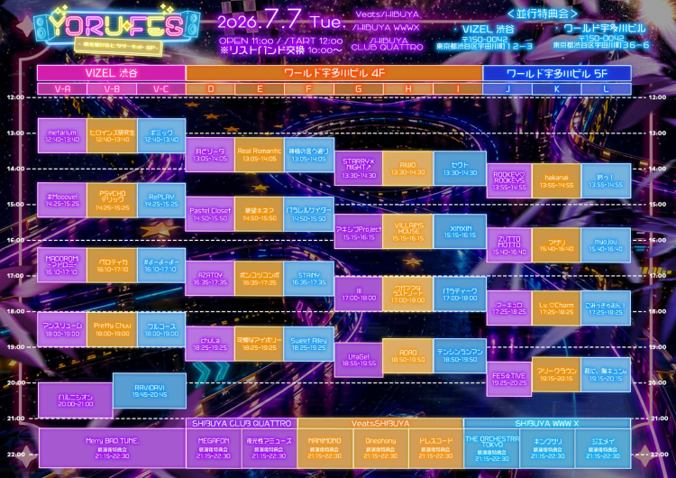 Flyer for YORU-FES ~夜を駆けるサーキットSP~